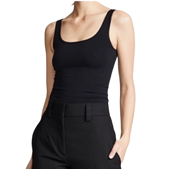 Theory Tops - Theory Len Tubular Stretch Tank Top Cami Black